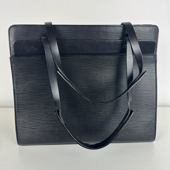 Louis Vuitton Womens Epi Croisette Leather Double Handle PM Black Tote Handbag - Picture 2 of 10